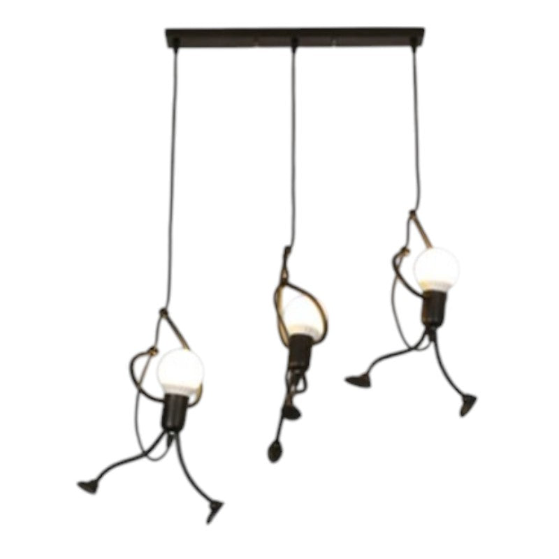 Iron Man LED Pendant Light – Retro Hanging Lamp for Living Room or Kids’ Bedroom Decor