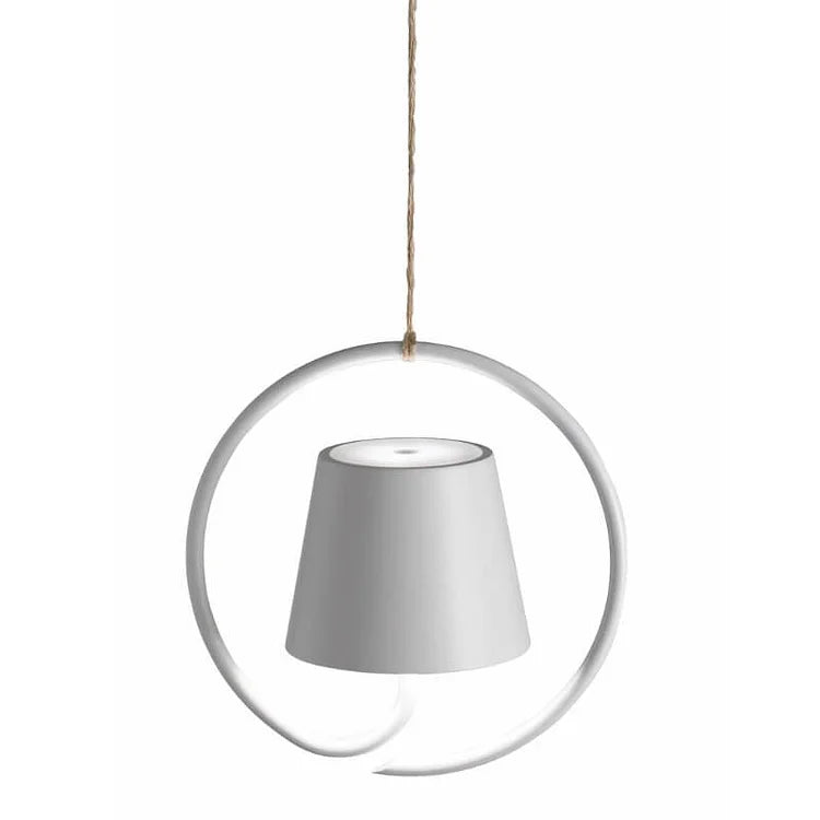 Minimalist Iron Pendant Light – Modern Hanging Lamp with Rope Detail for Home and Office Decor
