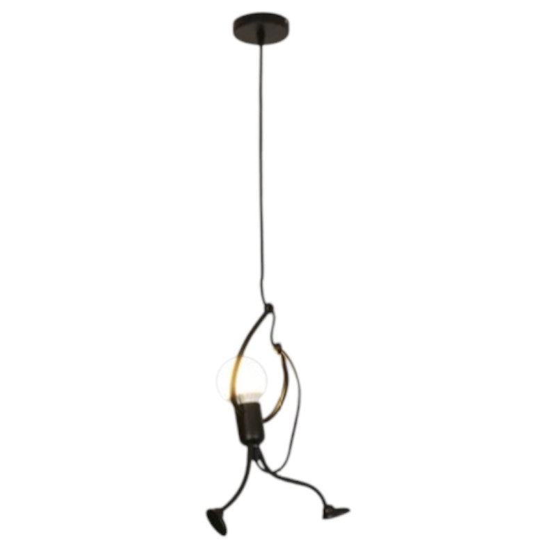 Iron Man LED Pendant Light – Retro Hanging Lamp for Living Room or Kids’ Bedroom Decor