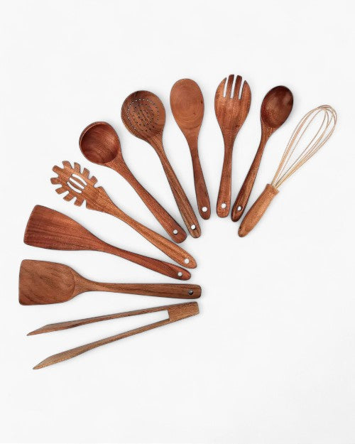 Variant image for Eco-Friendly Teak Wooden Kitchen Utensil Set – Durable Cooking Utensils for Stirring, Serving, and Elegant Meal Preparation-5