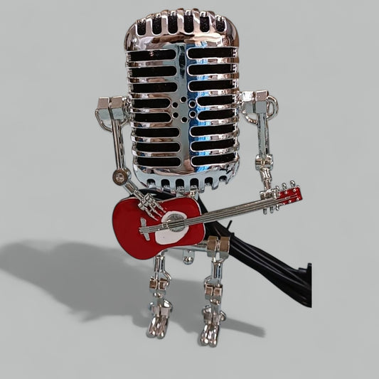 Robot Guitar Desk Lamp – Retro LED Light and Unique Home Decor for Music Lovers