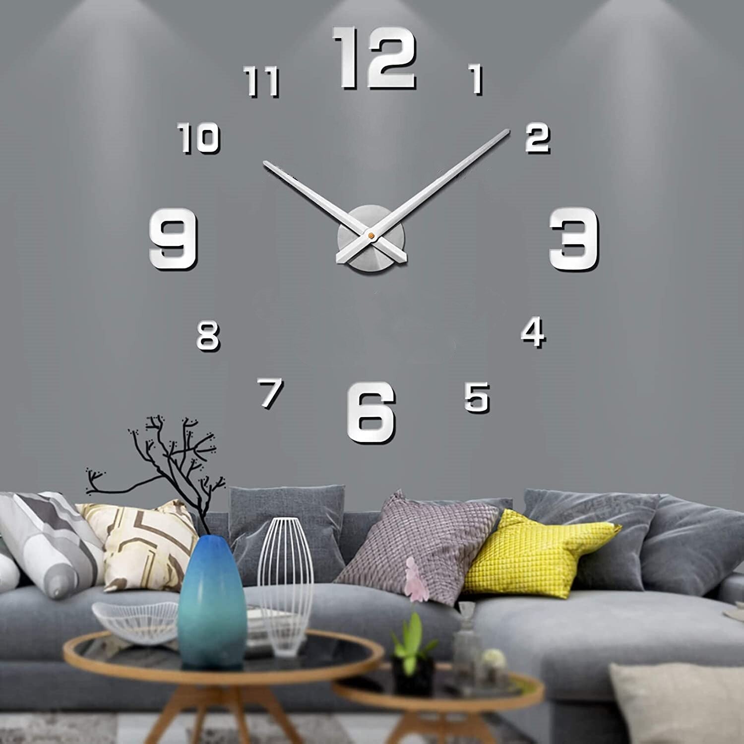 Large Modern DIY Wall Clock with Customizable Design – Unique Home Decor for Every Space-2