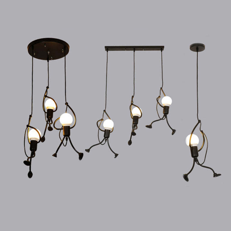 Iron Man LED Pendant Light – Retro Hanging Lamp for Living Room or Kids’ Bedroom Decor