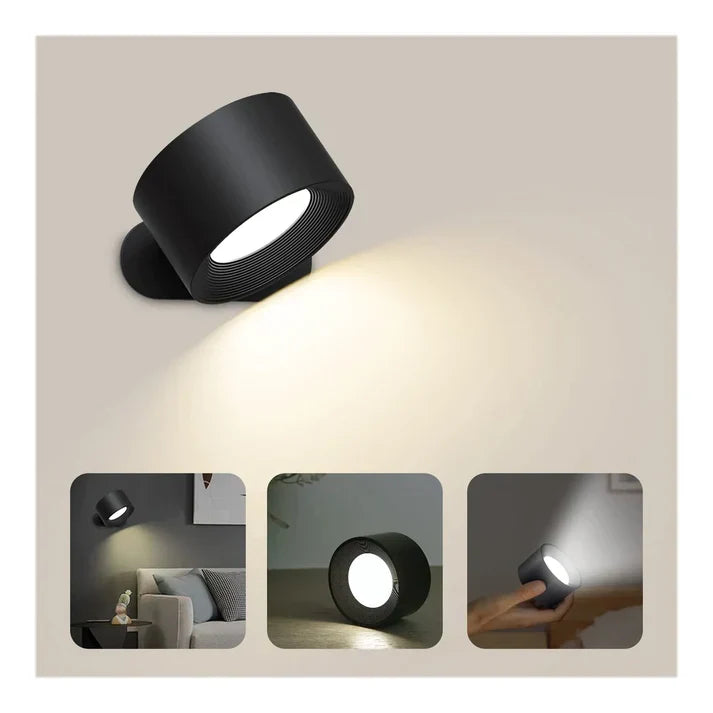 Wireless Rechargeable LED Wall Lamp – 360° Swivel Touch Control Wall Light for Indoor Use, Adjustable Brightness and Colors-4