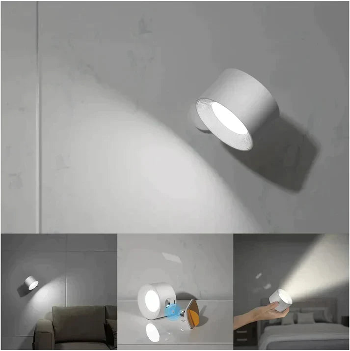 Wireless Rechargeable LED Wall Lamp – 360° Swivel Touch Control Wall Light for Indoor Use, Adjustable Brightness and Colors-5