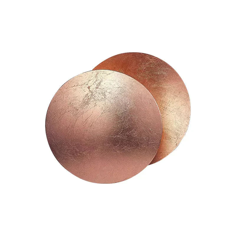 Lunar Eclipse Round Gold Copper LED Wall Lamp – Stylish Sconce for Hallways, Living Rooms, and Bedside Lighting