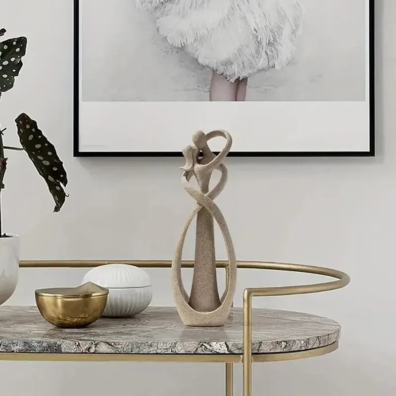 Elegant Resin Love Sculpture for Home Decor – Romantic Wall Accent for Living Room or Bedroom-3