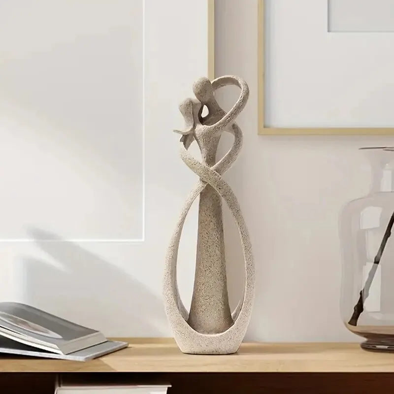 Elegant Resin Love Sculpture for Home Decor – Romantic Wall Accent for Living Room or Bedroom-1