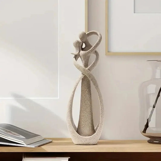 Elegant Resin Love Sculpture for Home Decor – Romantic Wall Accent for Living Room or Bedroom-1