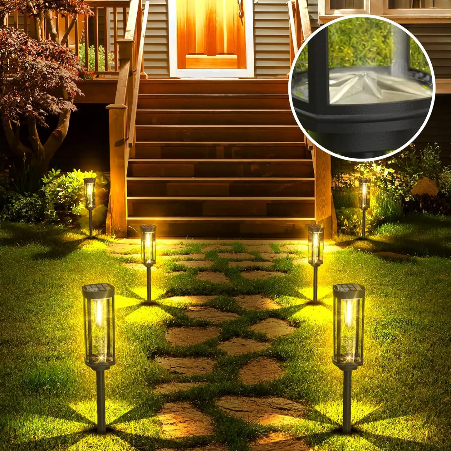 Solar Hanging Lanterns with LED Lights – Eco-Friendly Outdoor Decor for Garden and Patio