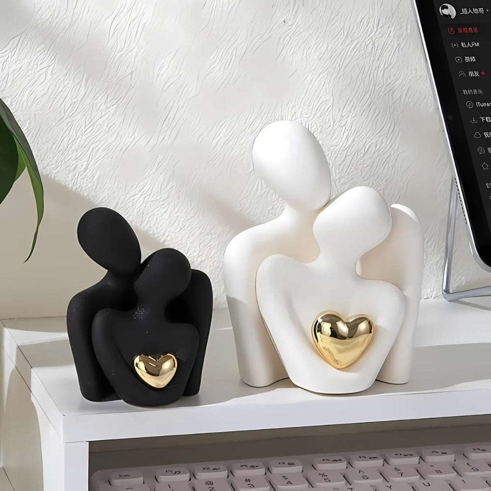 Elegant Abstract Love Sculpture – Modern Resin Wall Decor for Home and Room Decor, Perfect Gift for Weddings and Anniversaries-4