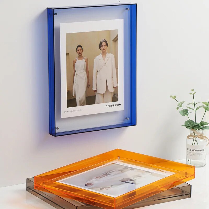 Modern Transparent Acrylic Photo Frame for 4x6 to 8x12 Photos – Minimalist Design for Stylish Home Decor-5