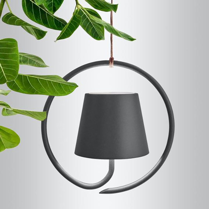 Minimalist Iron Pendant Light – Modern Hanging Lamp with Rope Detail for Home and Office Decor