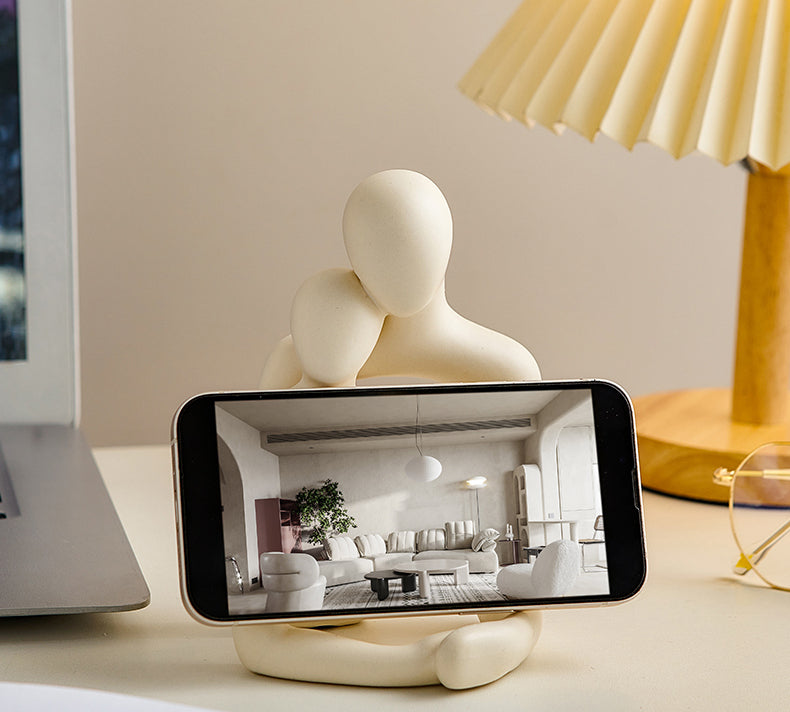 Scandinavian Inspired Couple Sculpture in Elegant Torque Design – Minimalist Home Decor for Love and Unity-5