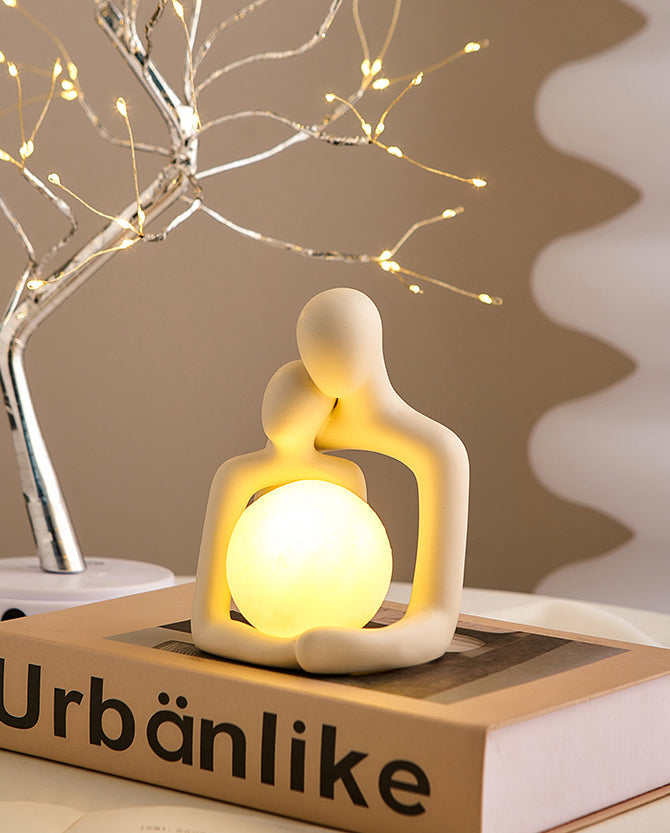 Scandinavian Inspired Couple Sculpture in Elegant Torque Design – Minimalist Home Decor for Love and Unity-1