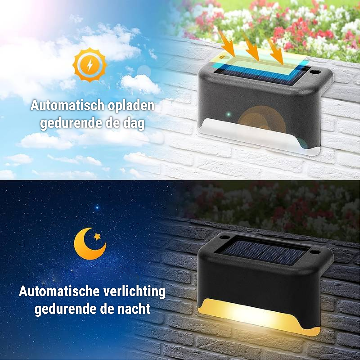 Waterproof Solar Wall Light – Outdoor Lighting for Garden, Yard, and Fence with Energy-Efficient LED