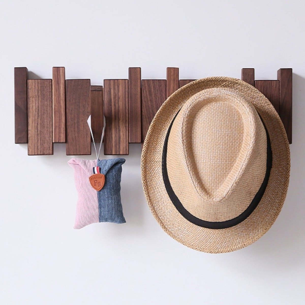 Handmade Wooden Coat Rack Stand with Piano Design – Elegant Wall Mounted Storage Solution for Hall, Bedroom, or Office-4