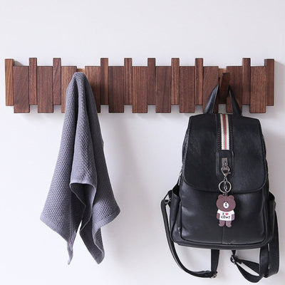 Handmade Wooden Coat Rack Stand with Piano Design – Elegant Wall Mounted Storage Solution for Hall, Bedroom, or Office-2