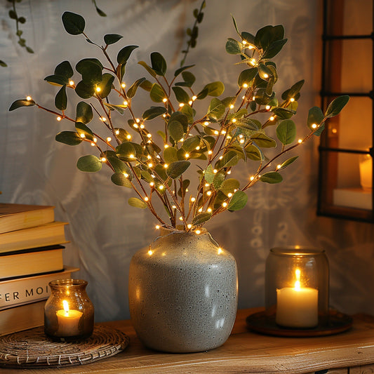 Fairy Light Olive Branch – Decorative LED String Lights for Home, Garden, and Event Decor