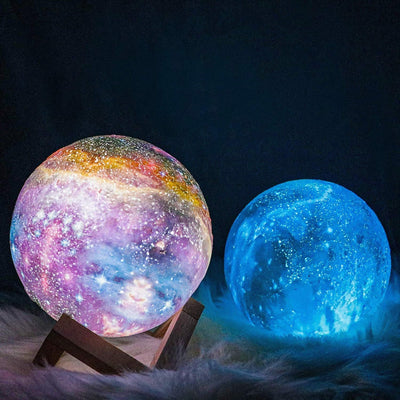 Variant image for 3D Moon Lamp with Remote Control – 16 Color Options, USB Rechargeable Night Light for Home Decor-3
