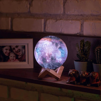 Variant image for 3D Moon Lamp with Remote Control – 16 Color Options, USB Rechargeable Night Light for Home Decor-2