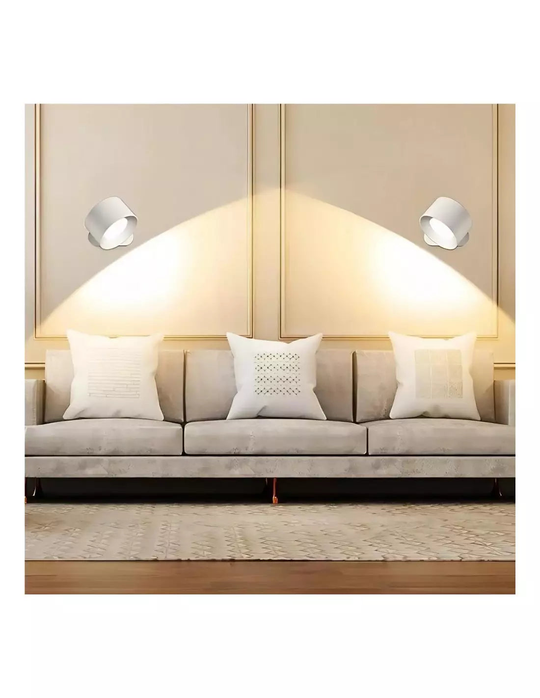 Wireless Rechargeable LED Wall Lamp – 360° Swivel Touch Control Wall Light for Indoor Use, Adjustable Brightness and Colors