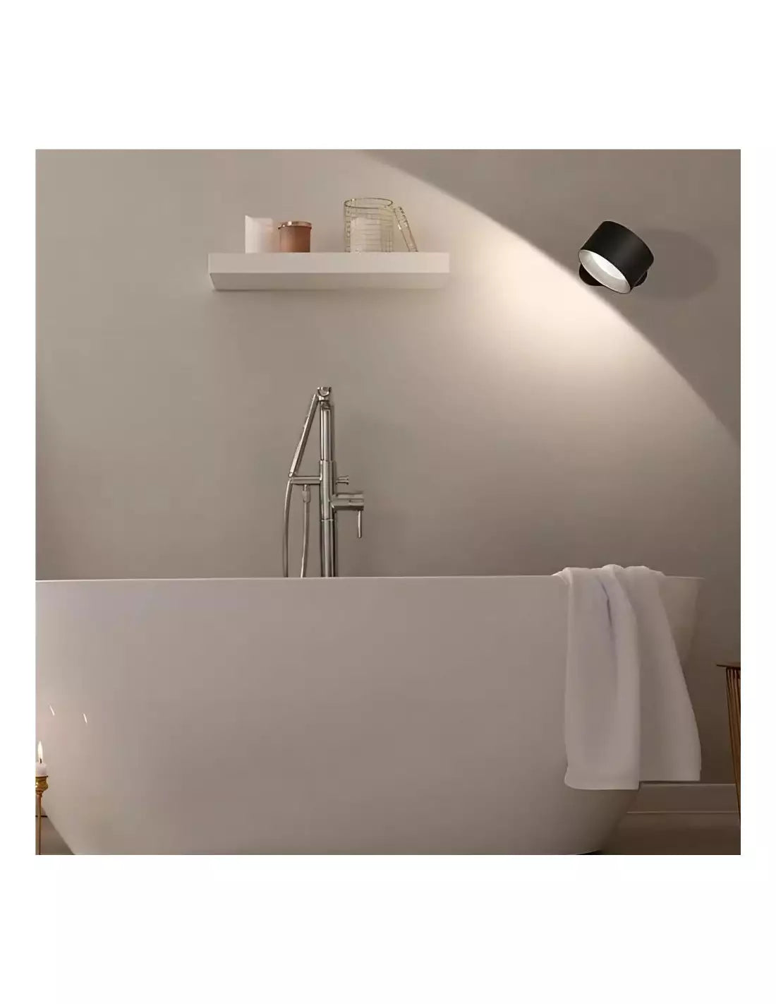 Wireless Rechargeable LED Wall Lamp – 360° Swivel Touch Control Wall Light for Indoor Use, Adjustable Brightness and Colors