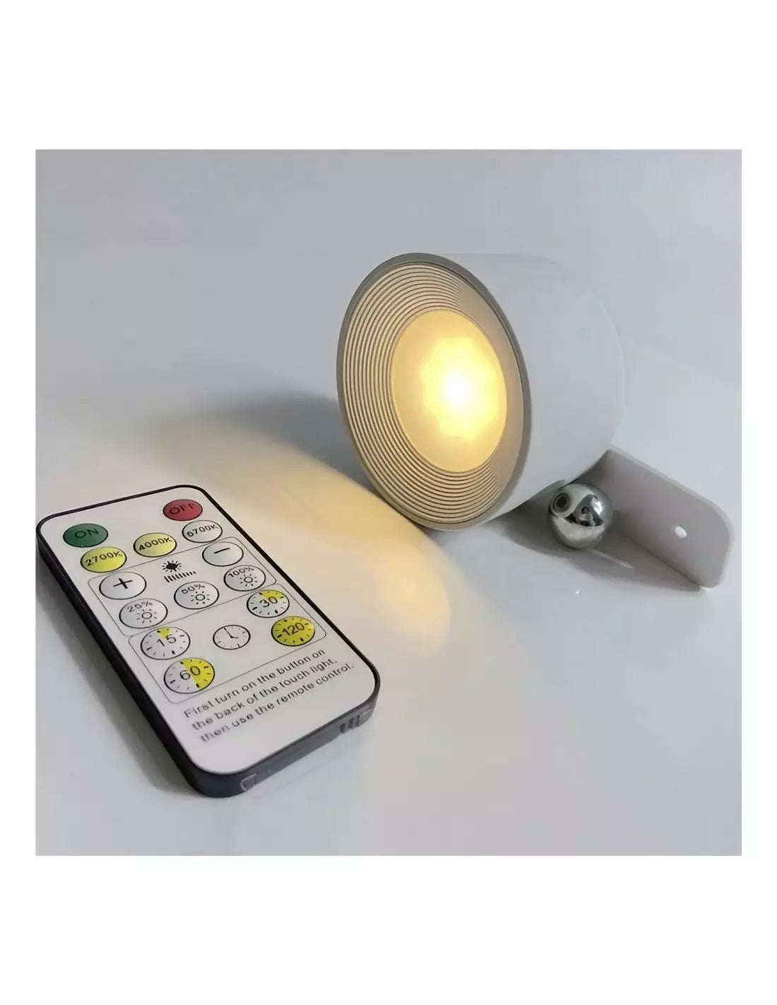 Wireless Rechargeable LED Wall Lamp – 360° Swivel Touch Control Wall Light for Indoor Use, Adjustable Brightness and Colors